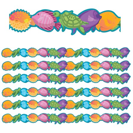 Eureka Seas the Day Marine Life Extra Wide Die-Cut Deco Trim, 72PK 846359